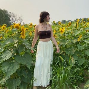 Silence + noise cream maxi skirt!
